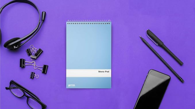 Better Office Products Steno Pads Spiral 6x9, 10 Pack, Gregg Ruled, 80 Sheets - Image 7