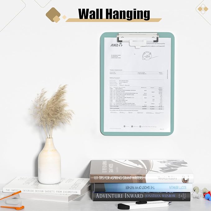 Hongri Plastic Clipboard with Pen Holder, Nurses and Women, Low Profile Clip - Image 6