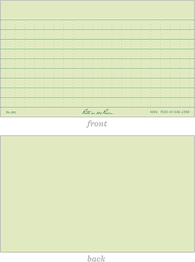 Rite in the Rain Weatherproof Index Cards, Universal Pattern - Image 8