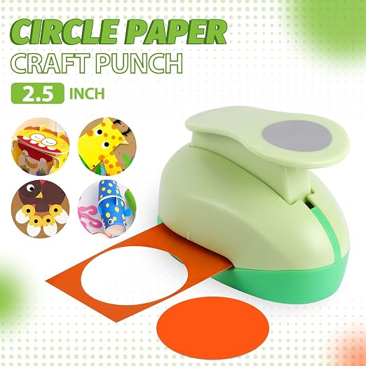 UCEC Circle Punch, 2.5 Inch Circle Hole Punch, Craft Paper Punches Circles - Image 6