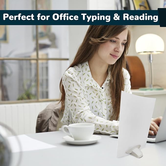 Paper Holder for Typing, Compact Paper Stand for Desk When Typing, Copy Holder - Image 3