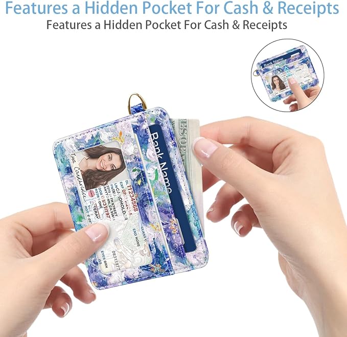 Slim Minimalist Front Pocket RFID Blocking Credit Card Holder Small Wallet Cute - Image 5