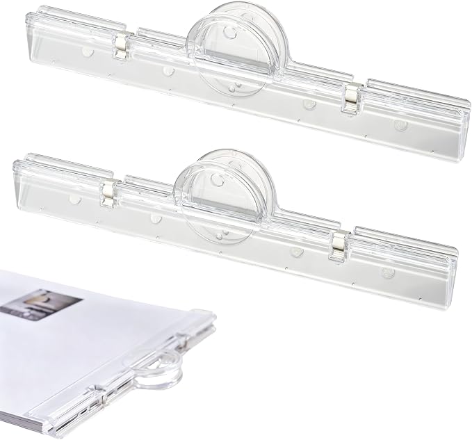 Large Magnetic Binder Clips, Extra Strong 7.9" Paper Clamps, Transparent | by ZonaLQ