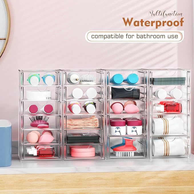 ARSTPEOE 22 Drawers, Acrylic Desk Makeup Organizer, Plastic Drawers Organizer - Image 5