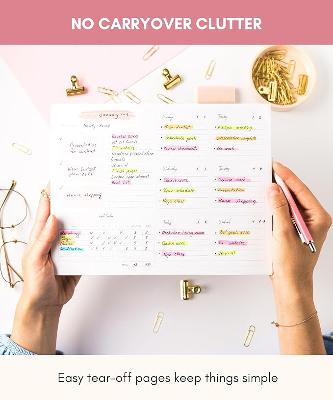 Lamare Weekly Planner Notepad – Premium Undated Weekly To Do List Notepad - Image 8