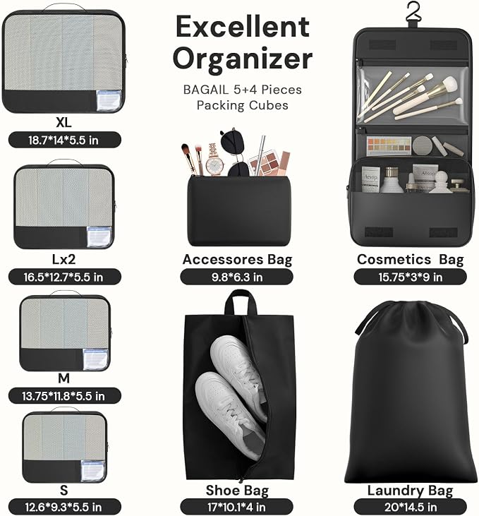 BAGAIL 9 Set Packing Cubes - Image 3