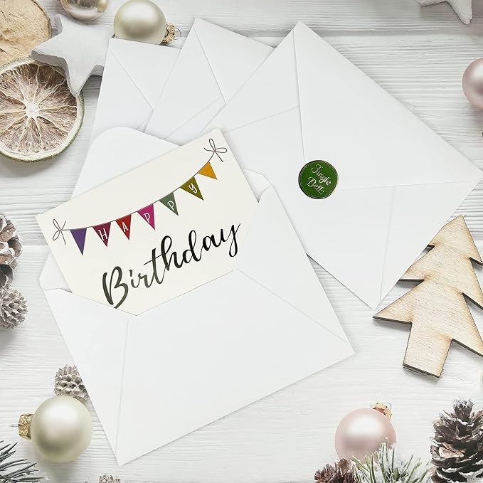 A7 Envelopes 100 Pack White 5x7 V Flap Invitation Envelopes - Image 4