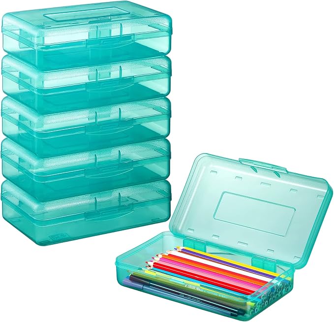 Sooez 6 Pack Pencil Box, Hard Pencil Boxes by Sooez
