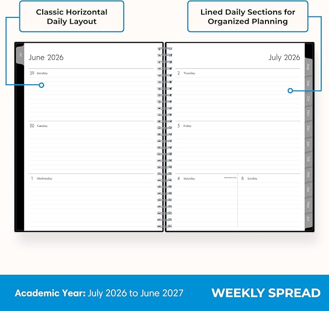 Blue Sky Weekly and Monthly Academic Year Planner Calendar, July - Image 3