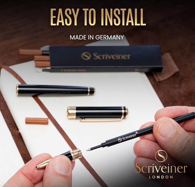 Scriveiner Rollerball Refill Black Fine - Image 4