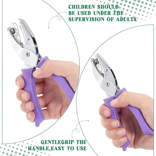 Lothee 6 Pcs Hole Punch Shapes Single Hole Paper Punchers - Image 4