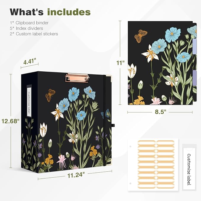 Ospelelf 3 Ring Binder for Letter Size Documents - Image 3