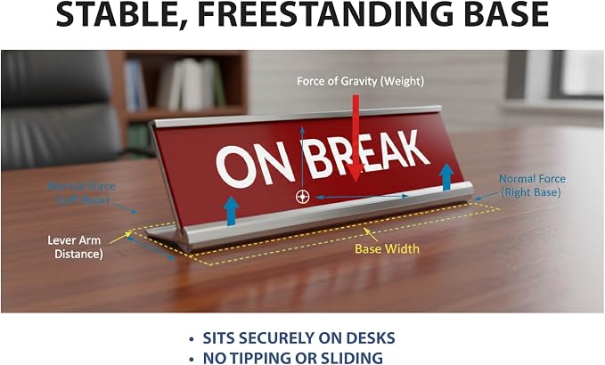 2" x 10" Aluminum Office Desk Nameplate Sign Holder 1 Pack - Image 5