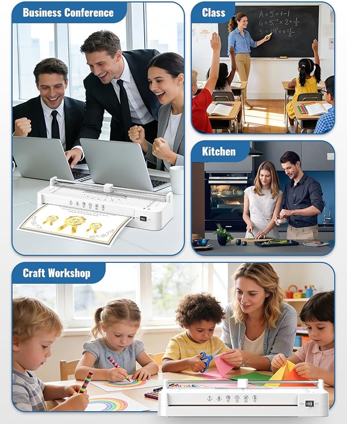 13 Inch Laminator Machine with Sheets 50pcs, Paper Trimmer Corner Rounder Scale - Image 10