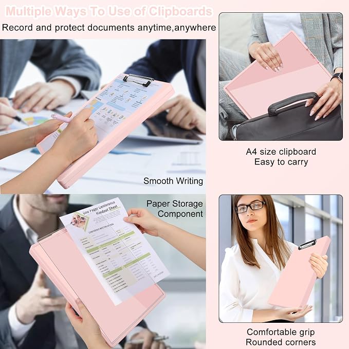 SFLHHDM Clipboard with Storage, Heavy Duty Clip Boards 8.5x11 with 2 Storage - Image 7