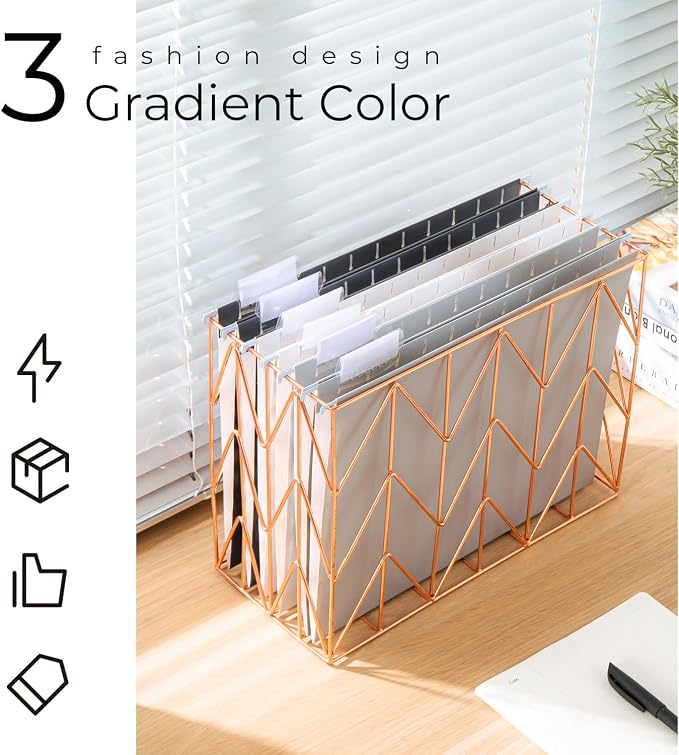 Y YOMA 36 Pack Gradient Hanging File Folders Letter Size Decorative Hanging - Image 4