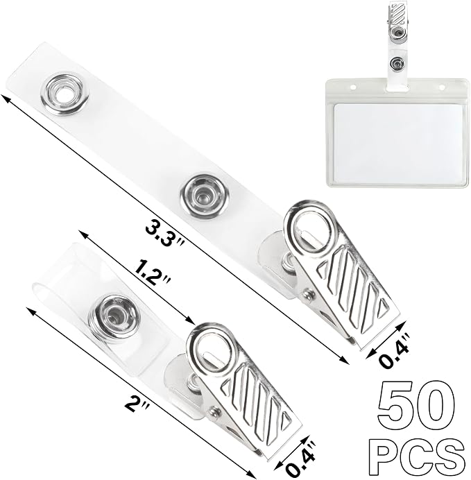 Happy Trees 50 Pcs Metal Badge Clips - Image 2