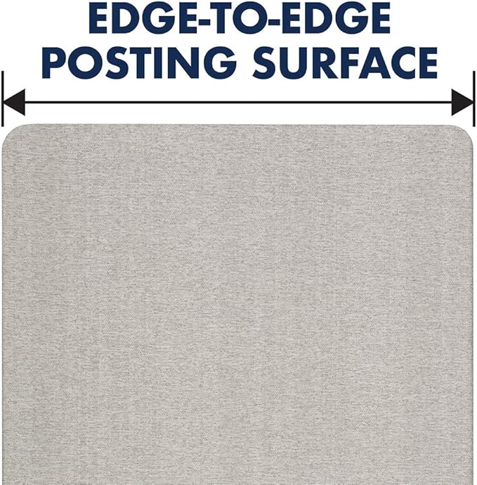 Quartet Bulletin Board 36"W x 24"H Fabric Cork Board Alternative - Image 3