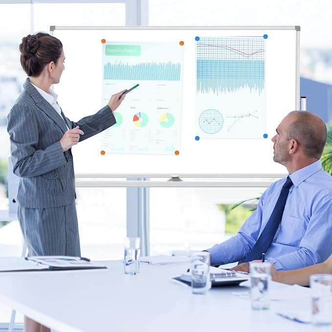 BSTPCOO Double-Sided Mobile Whiteboard 48 x 36, Rolling Magnetic Board - Image 6