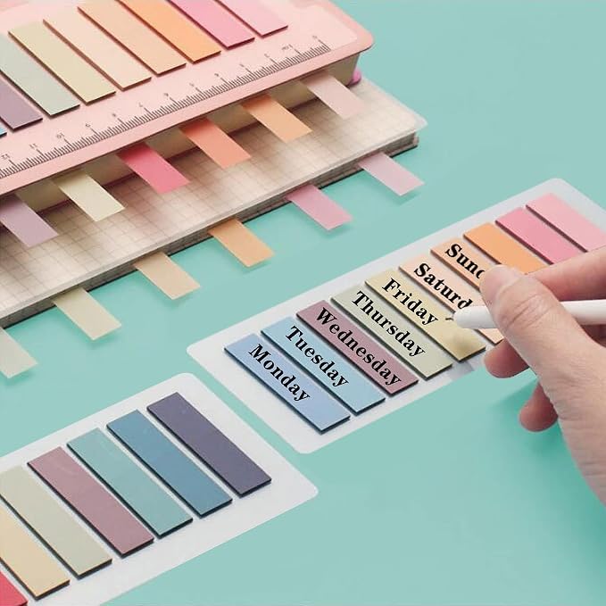 ELII 600 Pcs Index Tabs Page Markers, Transparent Sticky Notes, Book Tabs | - Image 3