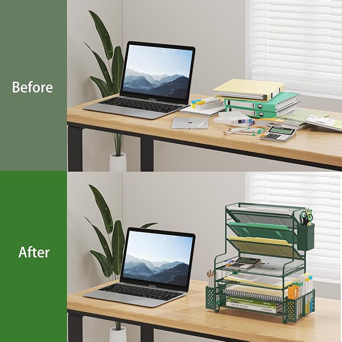 Simple Trending 7 Tier Desk File Organizer, Letter Tray Paper Organizer - Image 5
