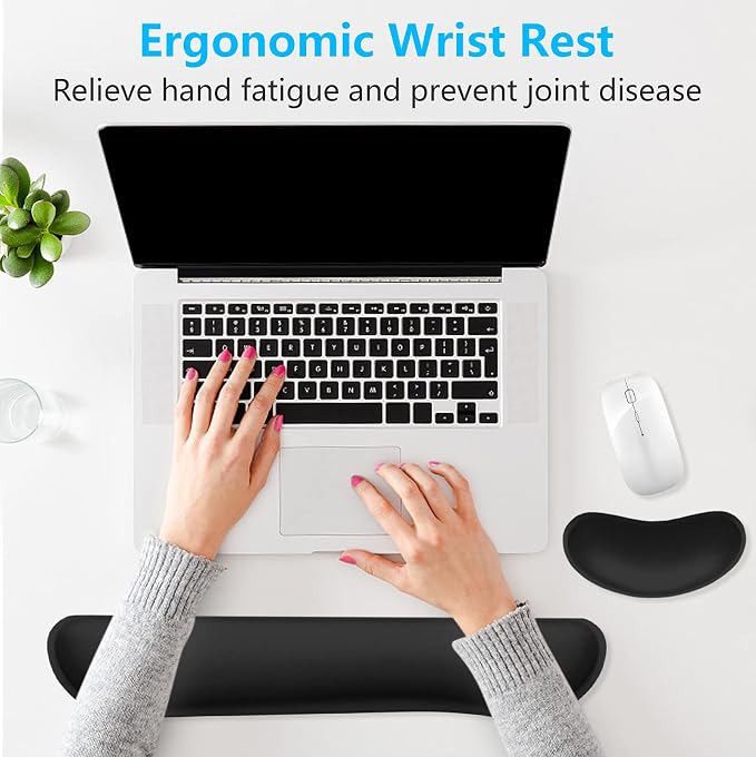 Dapesuom Enlarge Keyboard Wrist Rest, Memory Foam Wrist Cushion - Image 6