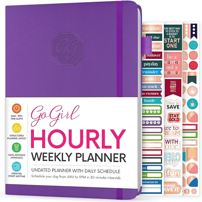 GoGirl Weekly Schedule Planner – Hourly Work & Life Planner by GoGirlPlanner