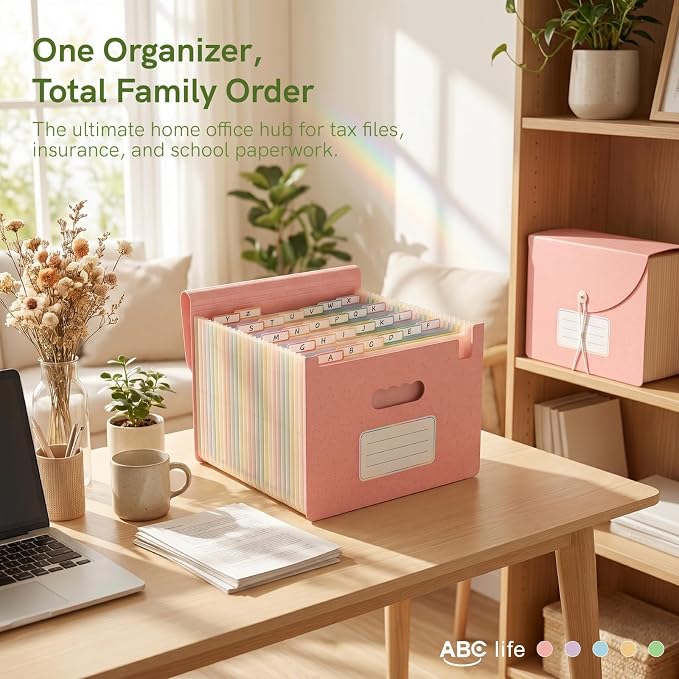 ABC life 26 Pockets Accordion File Organizer, High Capacity Expanding File - Image 7