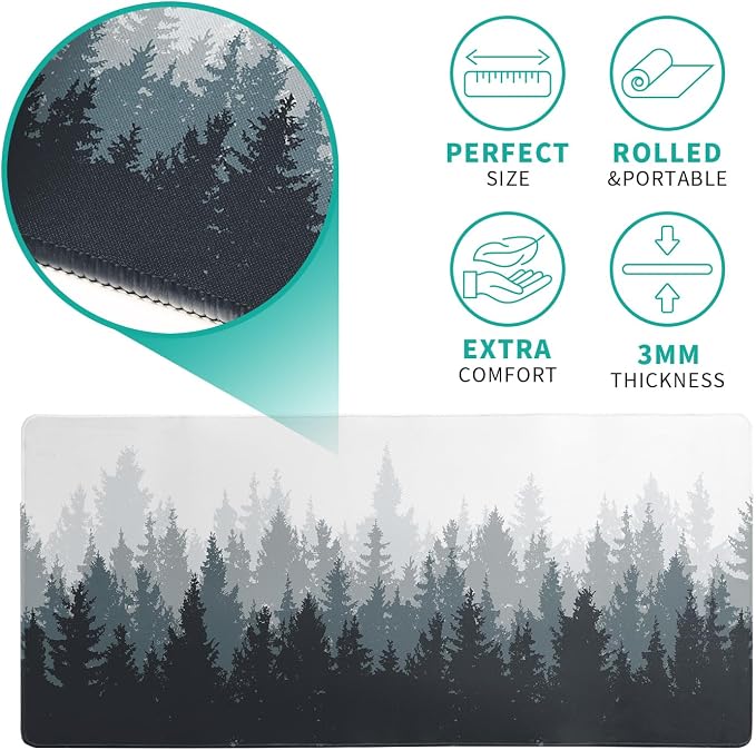 Desk Mat, Large Mouse Pad 31.5x11.8 Inch XL Extended Gaming Mouse Pad Mat - Image 5
