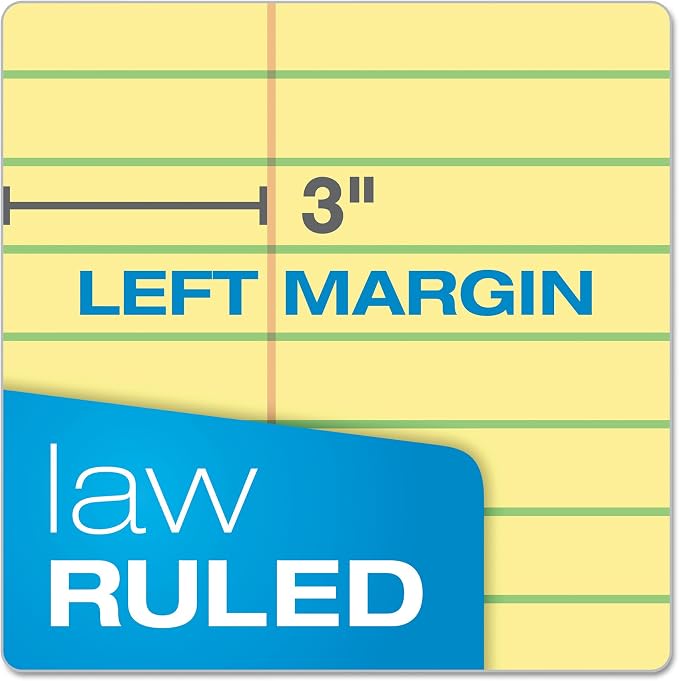 Ampad 20245 Double Sheets Pad, Law Rule, 8 1/2 x 11 3/4, 100 Sheets - Image 4