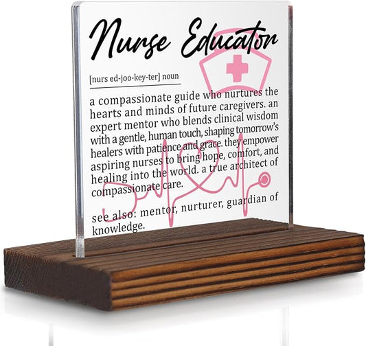 Nurse Educator Gifts, Thank You Desk Sign by Pariveca