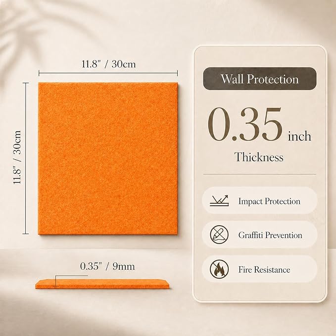 Felt Bulletin Board Tiles, Large Cork Board Alternative, 24 x 36 in | 0.35 in - Image 2