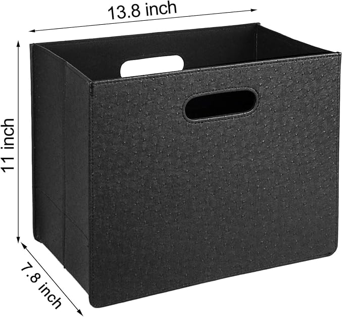 HofferRuffer Magazine Basket Holder, Foldable Magazine Rack, Document File - Image 2