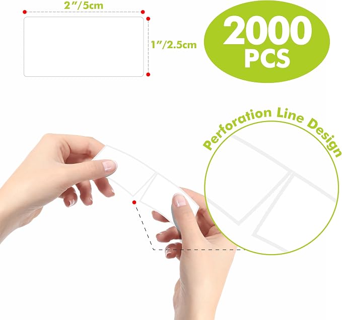 2000 Removable Freezer Labels, Water/Oil/Tear Resistant Blank Food Stickers - Image 2