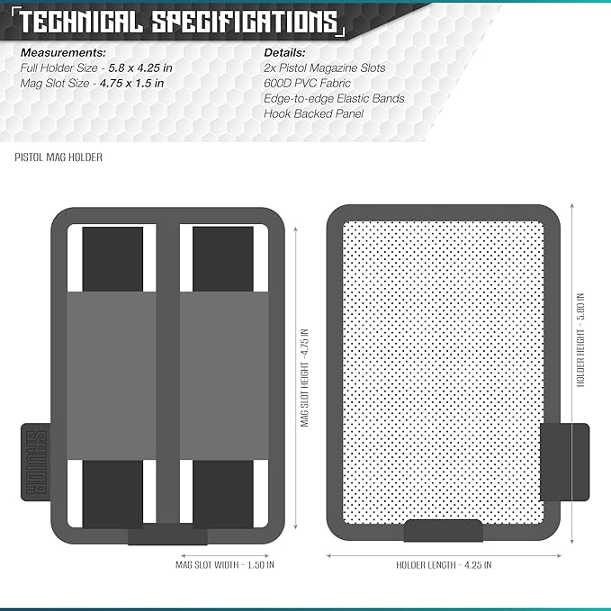Savior Equipment Tactical Pistol Mag Pouch 9mm .40 45acp Open-Top Single & - Image 7