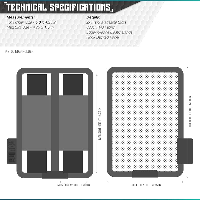 Savior Equipment Tactical Pistol Mag Pouch 9mm .40 45acp Open-Top Single & - Image 7
