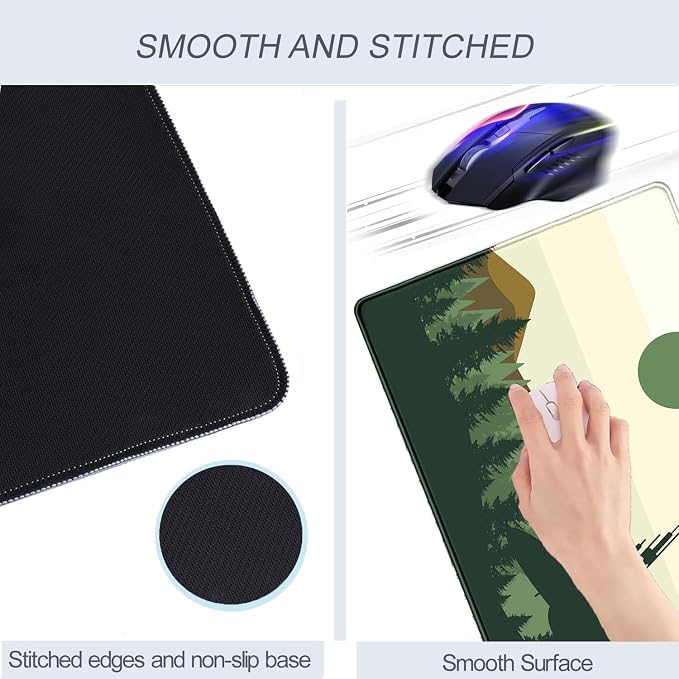 Spaceship XXL Large Gaming Mouse Pad Desk Mat Pad Non-Slip Rubber Base Desk Matt - Image 5