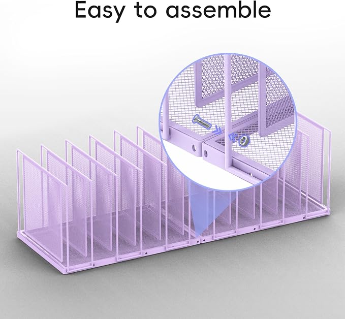 File Organizer for Desk, 11-Section Vertical File Sorter, Paper Holder - Image 5
