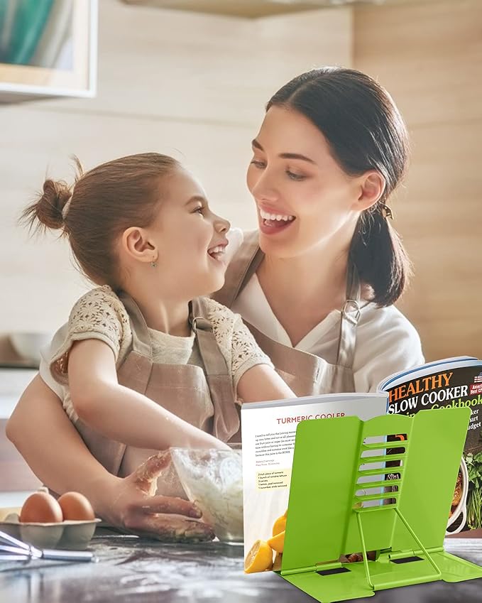 MSDADA Book Stand Metal Reading Rest Book Holder Adjustable Cookbook Documents - Image 5