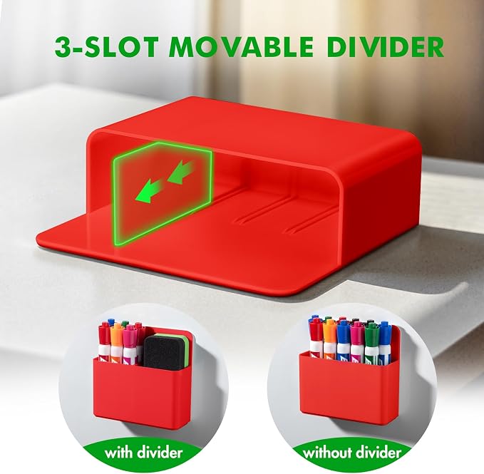 2 Pcs Magnetic Dry Erase Marker Holder - Image 3