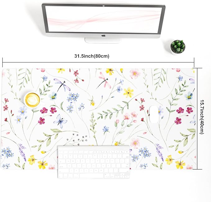 Colorful Star Large Mouse Pad, Floral Waterproof Office Desk Mat, Non-Slip - Image 8