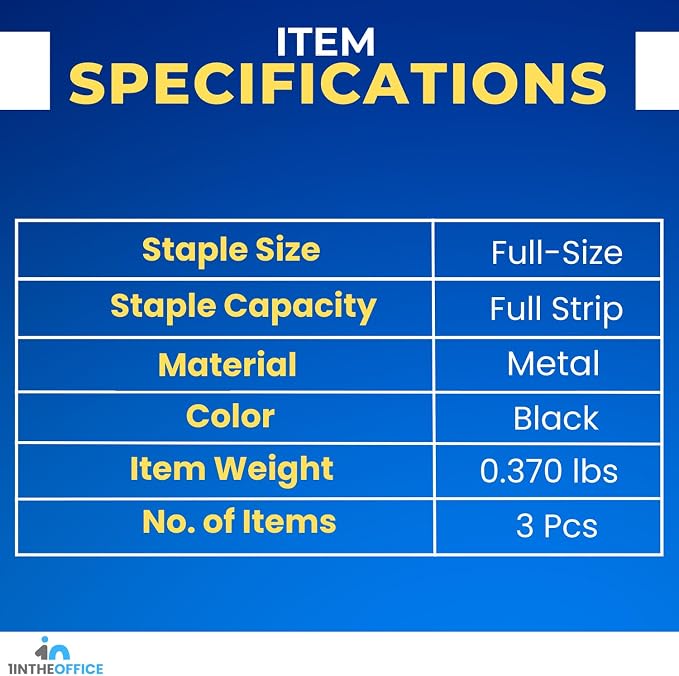 1InTheOffice Office Stapler for Desk, Heavy Duty Desk Stapler, 20 Sheets - Image 6