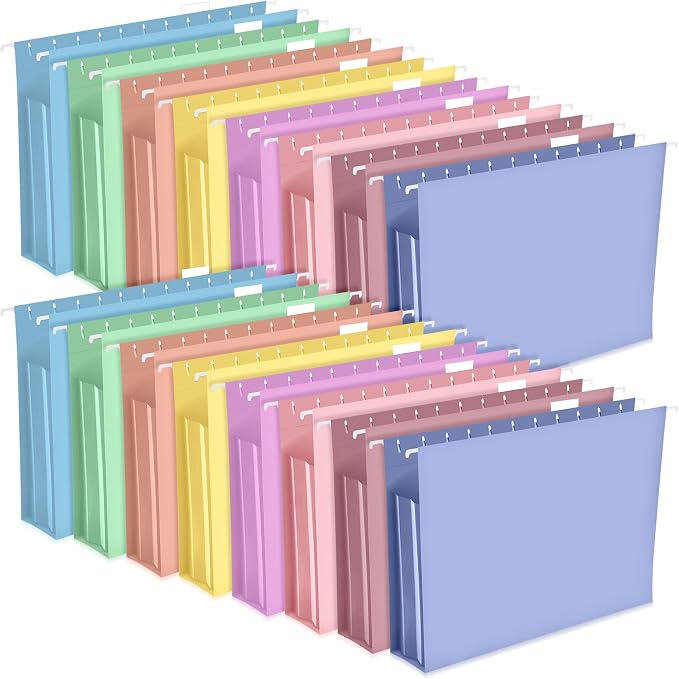Sepamoon 40 Pcs Hanging File Folders Extra Capacity File Folders Letter Size by Sepamoon