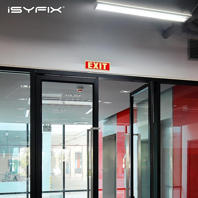 iSYFIX Exit Glow in the Dark Sign – 6 Pack 12x4 Inch – 40 mil Thick Polystyrene - Image 3