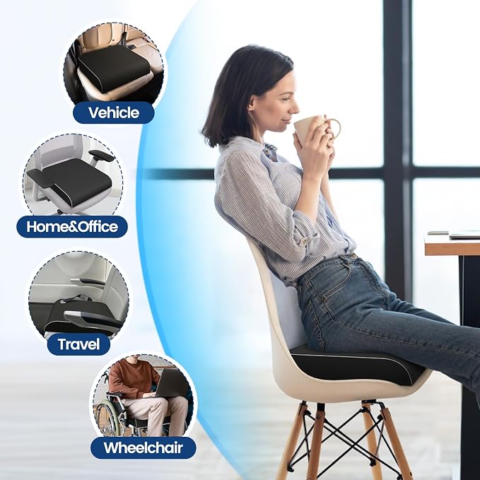 SweetSlubr Seat Cushion for Tailbone Pain Relief, Office Chair Cushion - Image 4