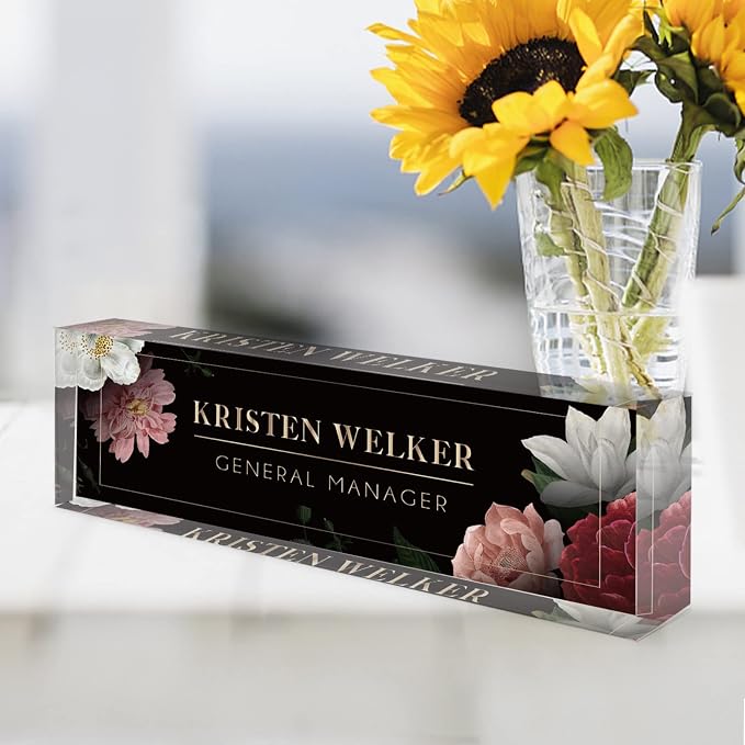 Personalized Office Name Plate for Desk, Custom Employee Appreciation Gifts - Image 6