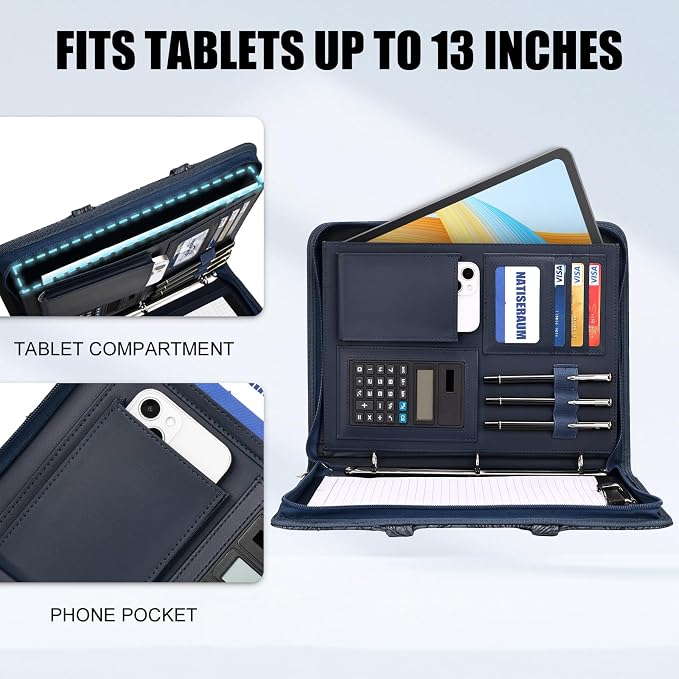 Portfolio Binder 3 Ring Includes Pen and 5 Dividers - Image 9