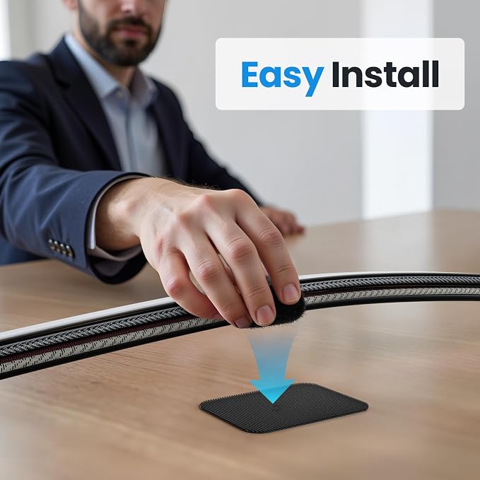 Cable Management Under Desk, 【Up to 15 Cord】【Enhanced Wire Holder】 Cord - Image 6