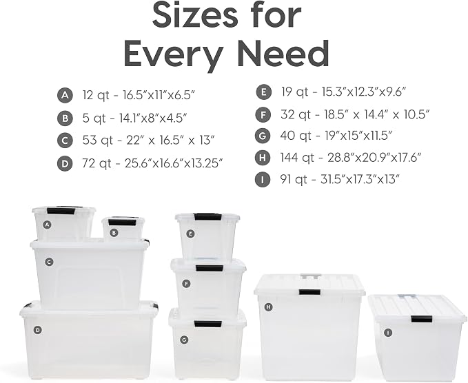 IRIS USA 72 QT Plastic Storage Box - Image 7