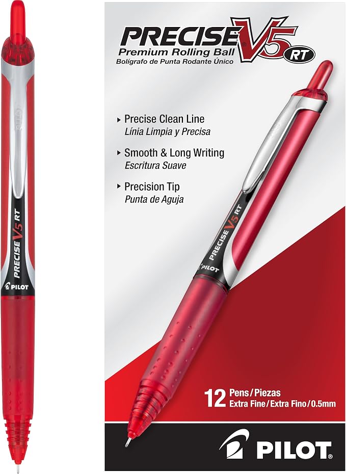 Pilot Precise V5 RT Refillable & Retractable Rollerball Pens, Extra Fine Point by PilotCorporationofAmerica
